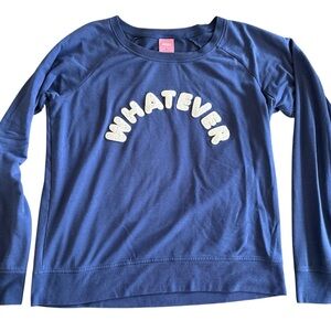 Jenni Blue Lightweight Whatever Sweatshirt Medium
